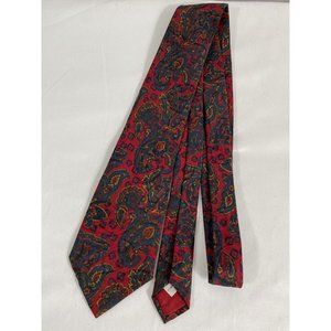 St. Michael Red Paisley Made In The United Kingdom Men’s Neck Tie (58 x 3.5)